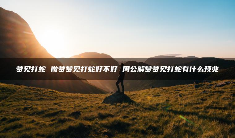 梦见打蛇 做梦梦见打蛇好不好 周公解梦梦见打蛇有什么预兆