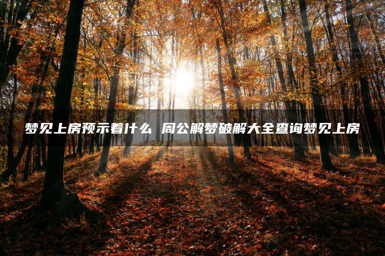 梦见上房预示着什么 周公解梦破解大全查询梦见上房