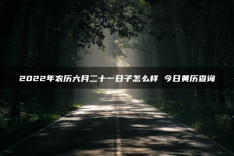 2022年农历六月二十一日子怎么样 今日黄历查询