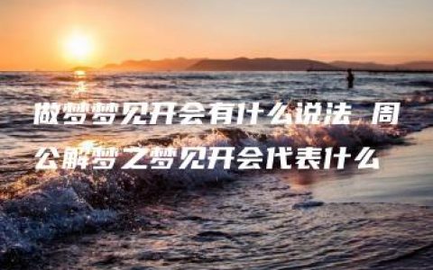 做梦梦见开会有什么说法 周公解梦之梦见开会代表什么