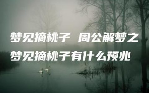 梦见摘桃子 周公解梦之梦见摘桃子有什么预兆