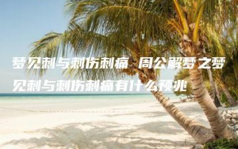 梦见刺与刺伤刺痛 周公解梦之梦见刺与刺伤刺痛有什么预兆