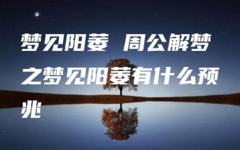 梦见阳萎 周公解梦之梦见阳萎有什么预兆