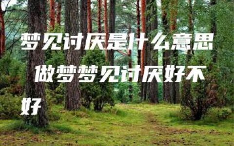 梦见讨厌是什么意思 做梦梦见讨厌好不好