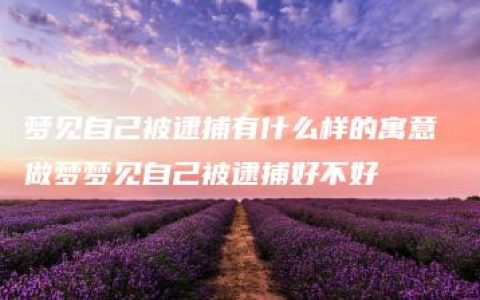 梦见自己被逮捕有什么样的寓意 做梦梦见自己被逮捕好不好