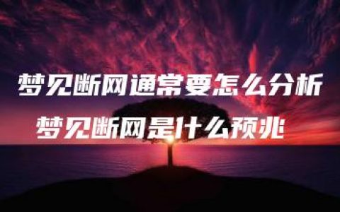 梦见断网通常要怎么分析 梦见断网是什么预兆