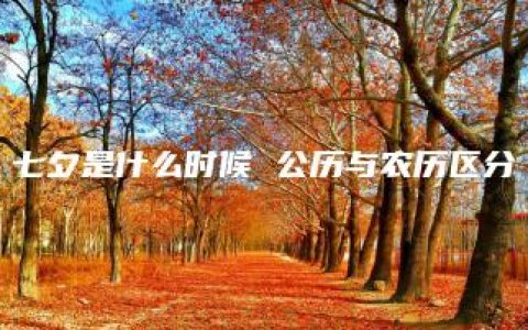 七夕是什么时候 公历与农历区分