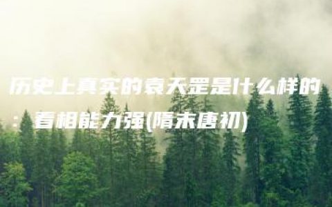 历史上真实的袁天罡是什么样的：看相能力强(隋末唐初)