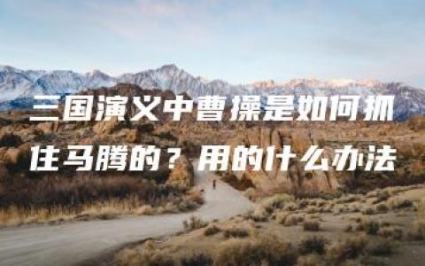 三国演义中曹操是如何抓住马腾的？用的什么办法