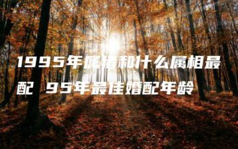 1995年属猪和什么属相最配 95年最佳婚配年龄