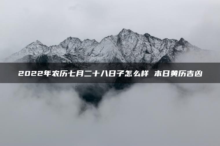 2022年农历七月二十八日子怎么样 本日黄历吉凶