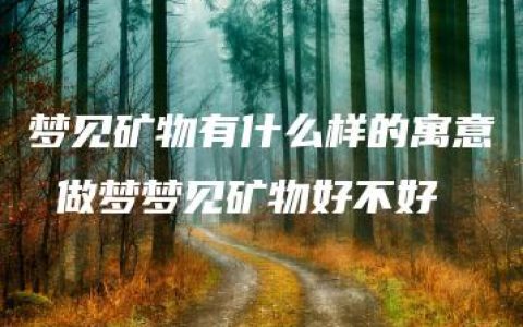 梦见矿物有什么样的寓意 做梦梦见矿物好不好