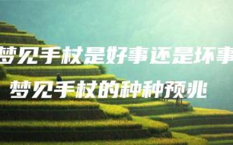 梦见手杖是好事还是坏事 梦见手杖的种种预兆