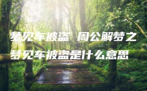 梦见车被盗 周公解梦之梦见车被盗是什么意思