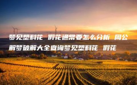 梦见塑料花 假花通常要怎么分析 周公解梦破解大全查询梦见塑料花 假花