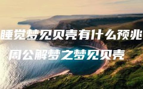 睡觉梦见贝壳有什么预兆 周公解梦之梦见贝壳