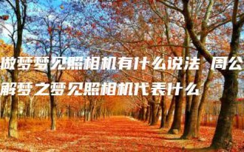 做梦梦见照相机有什么说法 周公解梦之梦见照相机代表什么