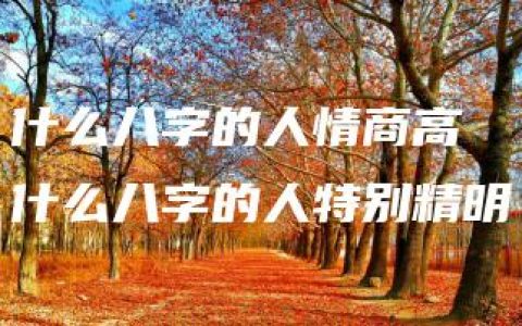 什么八字的人情商高 什么八字的人特别精明