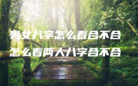 男女八字怎么看合不合 怎么看两人八字合不合