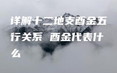 详解十二地支酉金五行关系 酉金代表什么