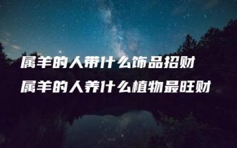 属羊的人带什么饰品招财  属羊的人养什么植物最旺财