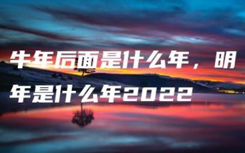 牛年后面是什么年，明年是什么年2022