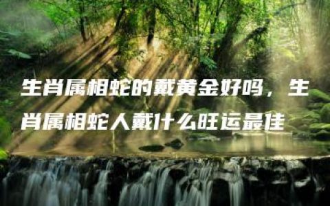 生肖属相蛇的戴黄金好吗，生肖属相蛇人戴什么旺运最佳