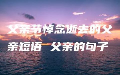 父亲节悼念逝去的父亲短语 父亲的句子