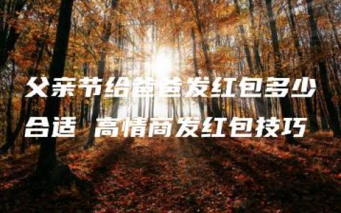 父亲节给爸爸发红包多少合适 高情商发红包技巧