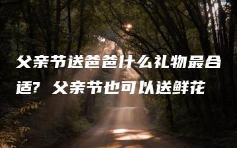 父亲节送爸爸什么礼物最合适? 父亲节也可以送鲜花