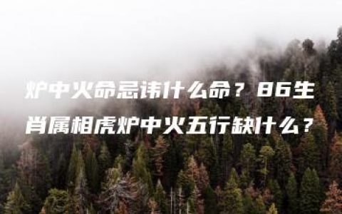 炉中火命忌讳什么命？86生肖属相虎炉中火五行缺什么？