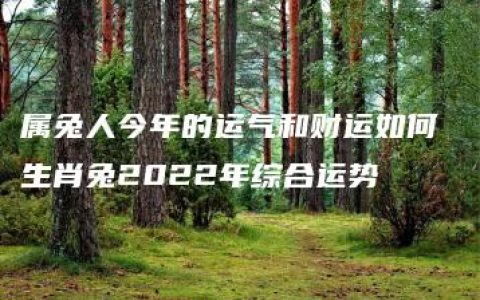 属兔人今年的运气和财运如何 生肖兔2022年综合运势