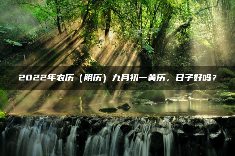 2022年农历（阴历）九月初一黄历，日子好吗？