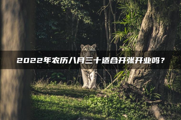 2022年农历八月三十适合开张开业吗？