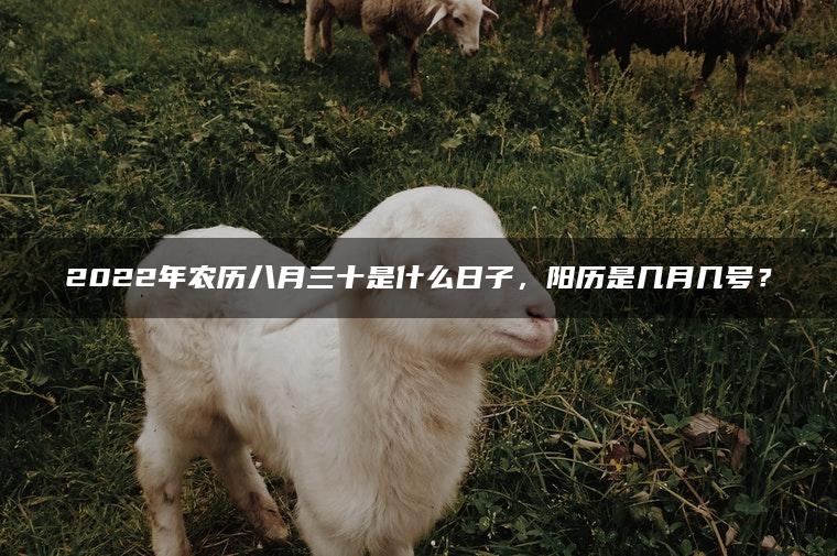 2022年农历八月三十是什么日子，阳历是几月几号？