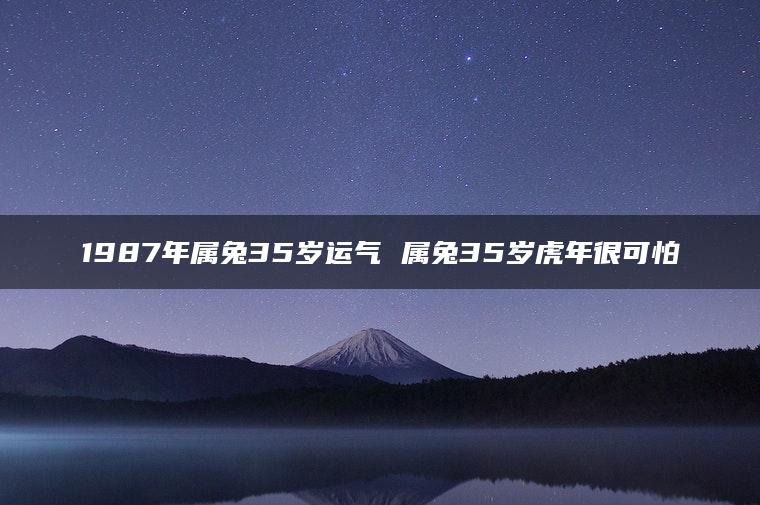 1987年属兔35岁运气 属兔35岁虎年很可怕