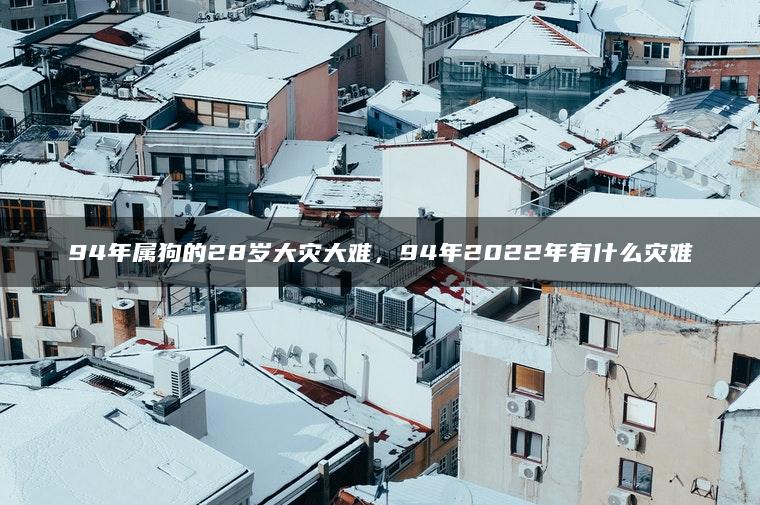 94年属狗的28岁大灾大难，94年2022年有什么灾难