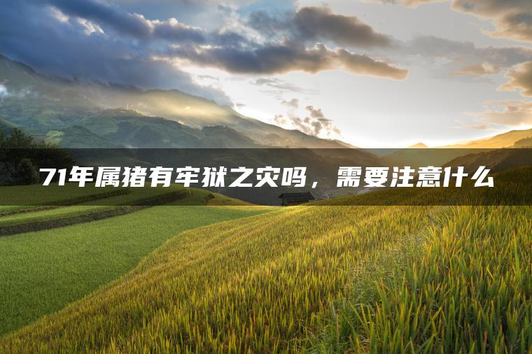 71年属猪有牢狱之灾吗，需要注意什么