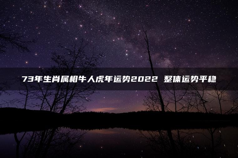 73年生肖属相牛人虎年运势2022 整体运势平稳