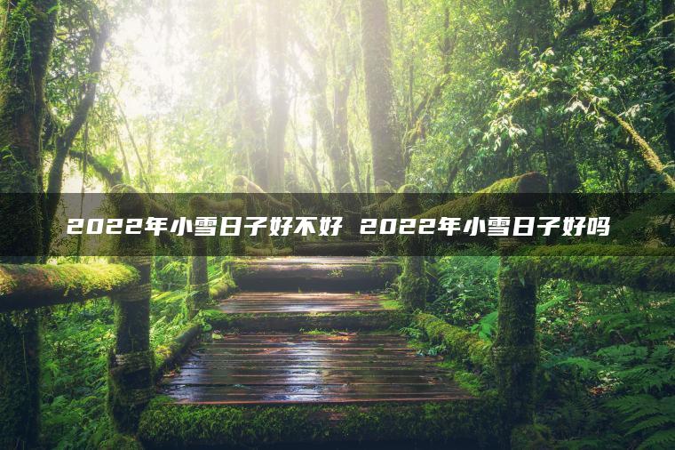 2022年小雪日子好不好 2022年小雪日子好吗