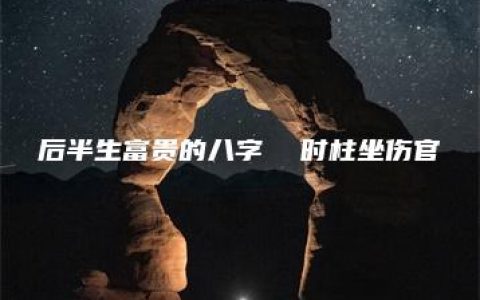 后半生富贵的八字  时柱坐伤官