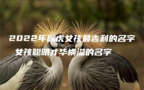 2022年属虎女孩最吉利的名字 女孩聪明才华横溢的名字
