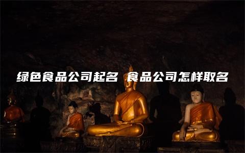 绿色食品公司起名 食品公司怎样取名