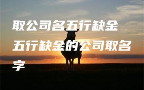 取公司名五行缺金 五行缺金的公司取名字