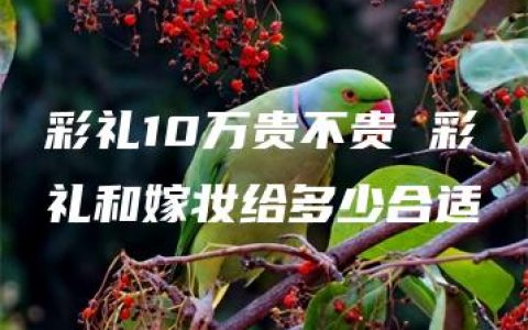 彩礼10万贵不贵 彩礼和嫁妆给多少合适