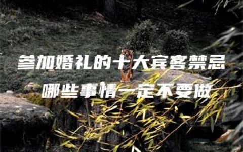 参加婚礼的十大宾客禁忌  哪些事情一定不要做