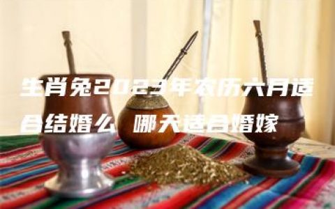 生肖兔2023年农历六月适合结婚么 哪天适合婚嫁