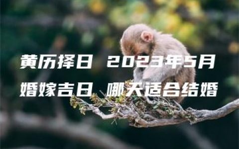 黄历择日 2023年5月婚嫁吉日 哪天适合结婚