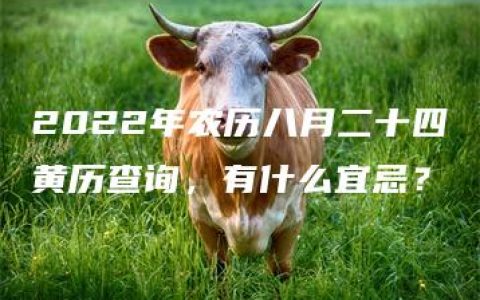 2022年农历八月二十四黄历查询，有什么宜忌？