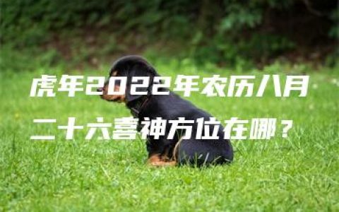 虎年2022年农历八月二十六喜神方位在哪？